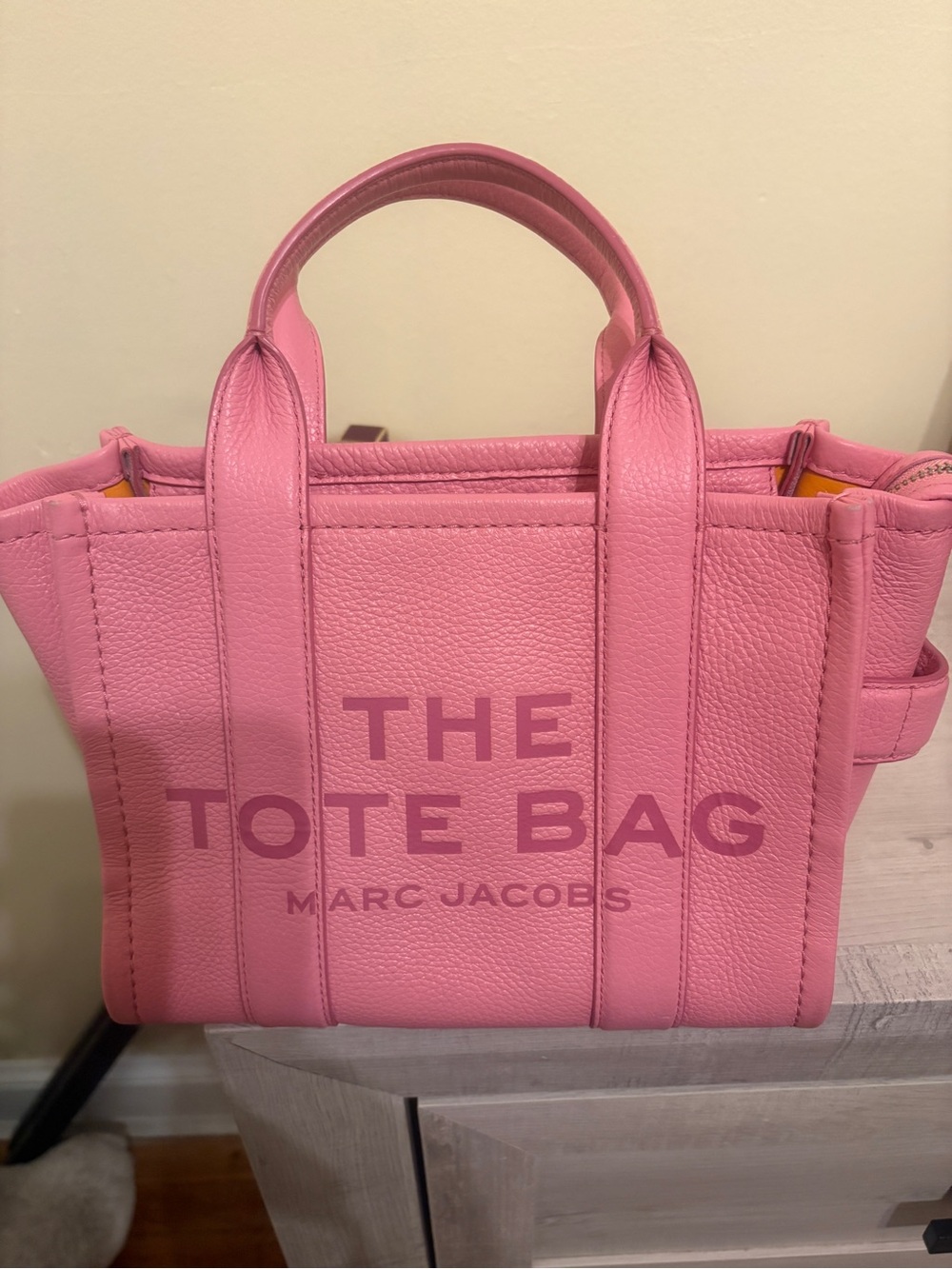 Marc Jacobs Pink The Tote Bag Leather Shoulder Tote